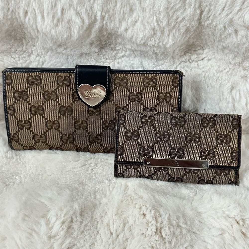Gucci Brown Monogram Wallets- Authentic